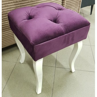 Pufas DZ14 35x35 su baltom medinėm kojom Violetinis *J